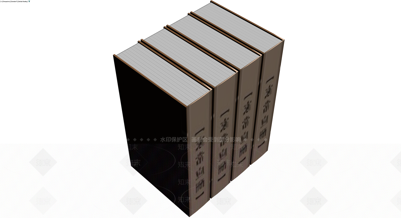 书籍模型组合3D模型下载【ID:1229859737】