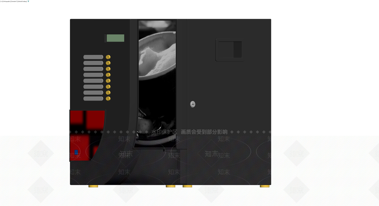 黑色自动售货机模型3D模型下载【ID:1230372142】