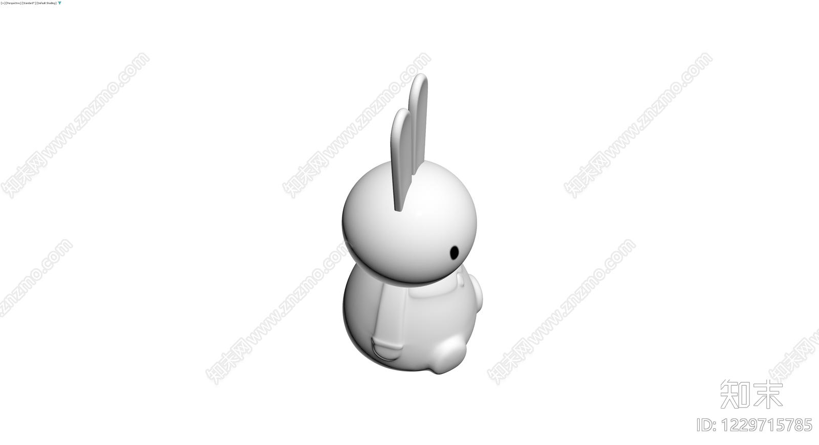 米菲兔坐姿雕塑3D模型下载【ID:1229715785】