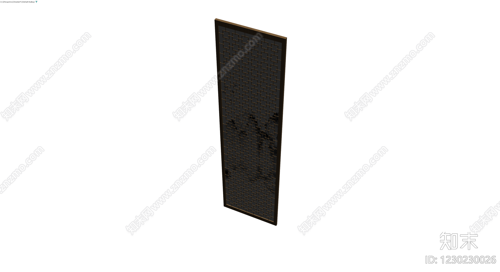 中式山水屏风隔断3D模型下载【ID:1230230026】