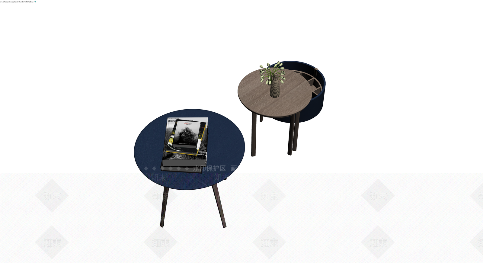 组合边几与收纳凳3D模型下载【ID:1230624879】