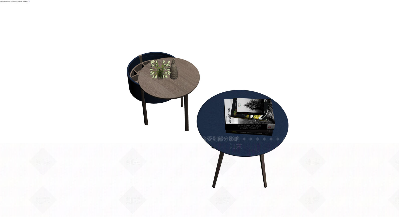 组合边几与收纳凳3D模型下载【ID:1230624879】