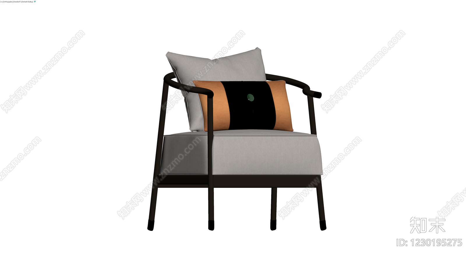 新中式风格休闲扶手椅3D模型下载【ID:1230195275】