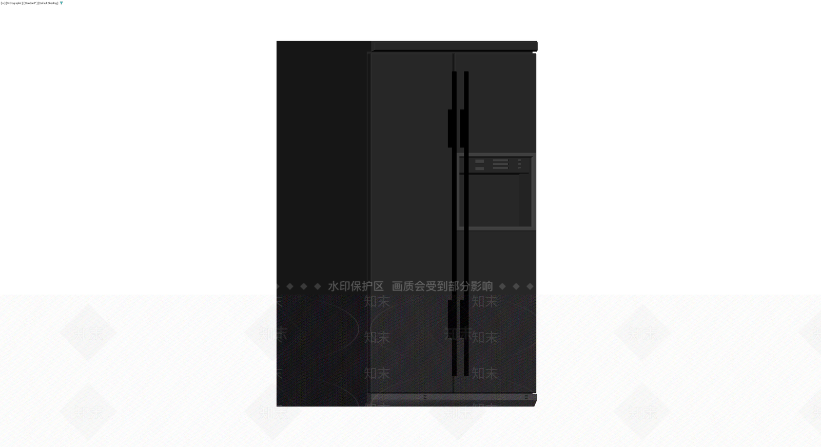 黑色双开门冰箱模型3D模型下载【ID:1229878026】