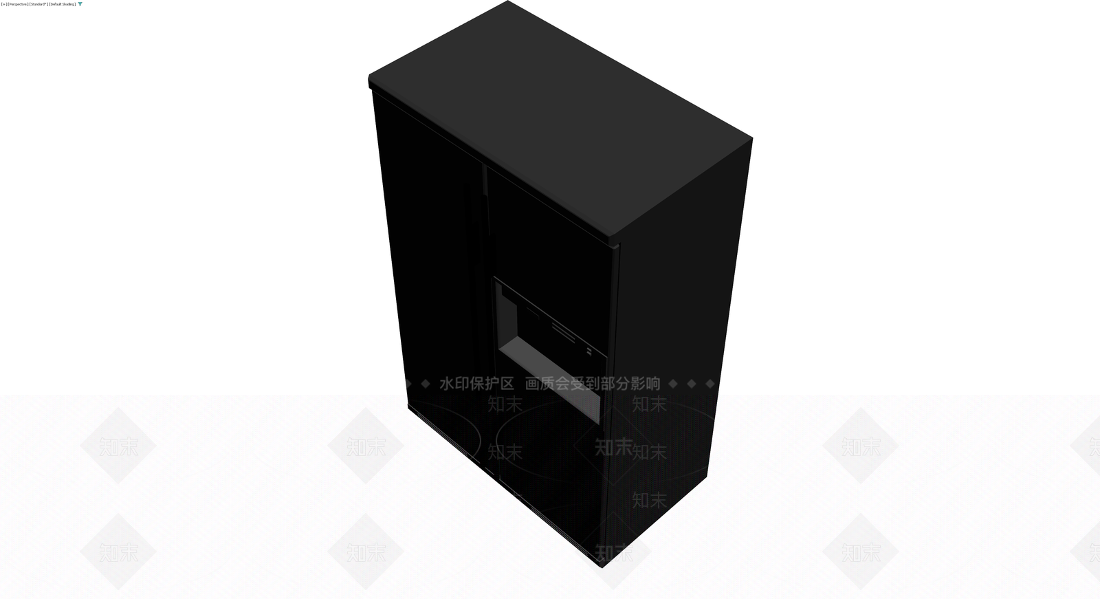 黑色双开门冰箱模型3D模型下载【ID:1229878026】