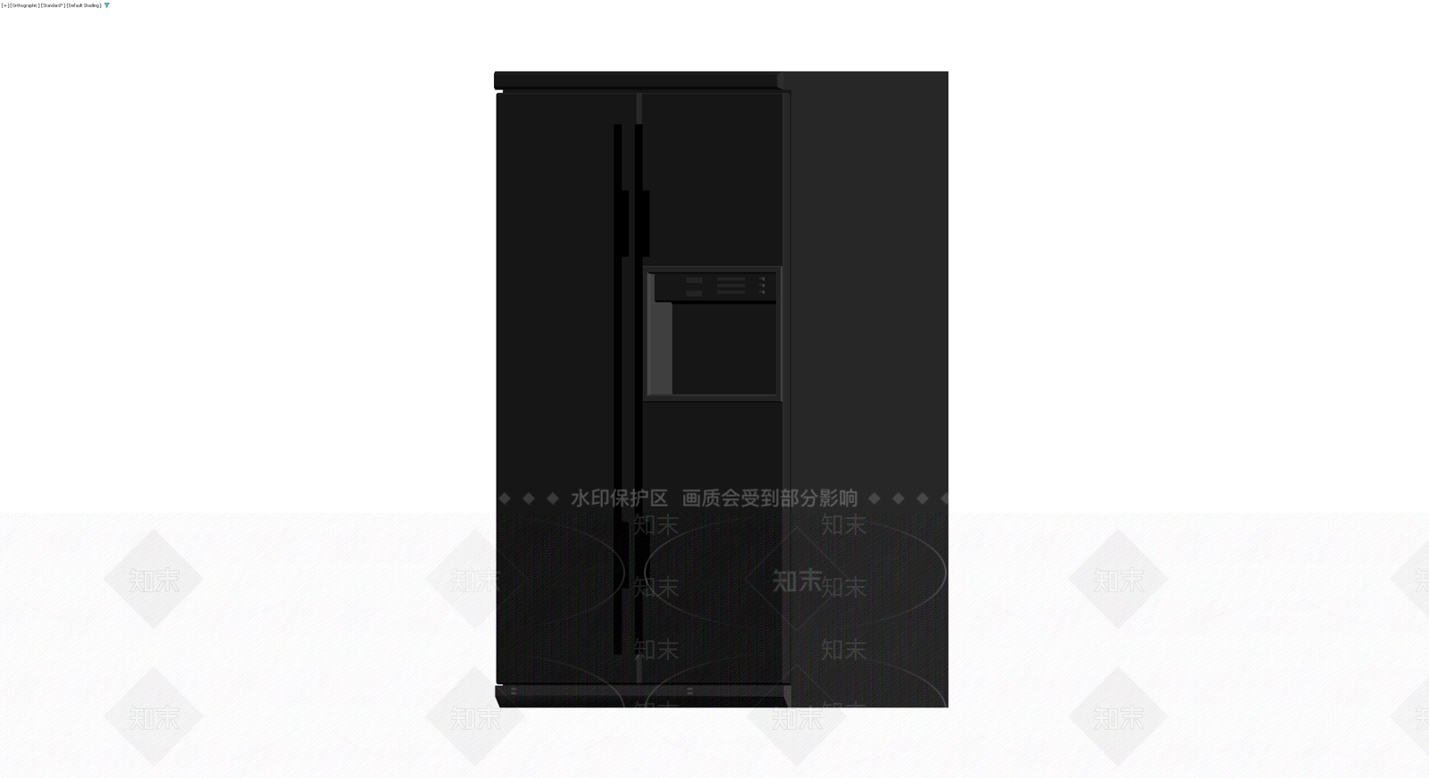 黑色双开门冰箱模型3D模型下载【ID:1229878026】