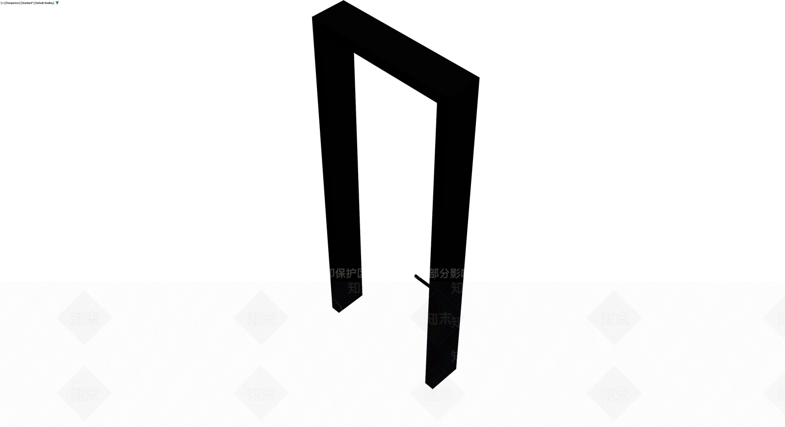 黑色单开门框模型3D模型下载【ID:1230098011】