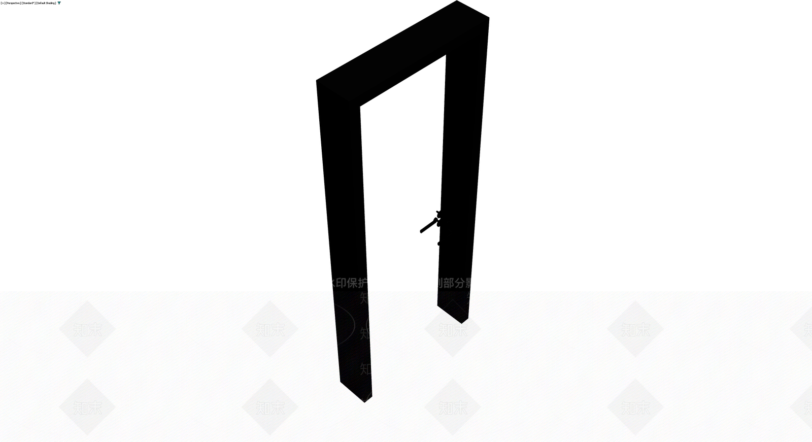 黑色单开门框模型3D模型下载【ID:1230098011】