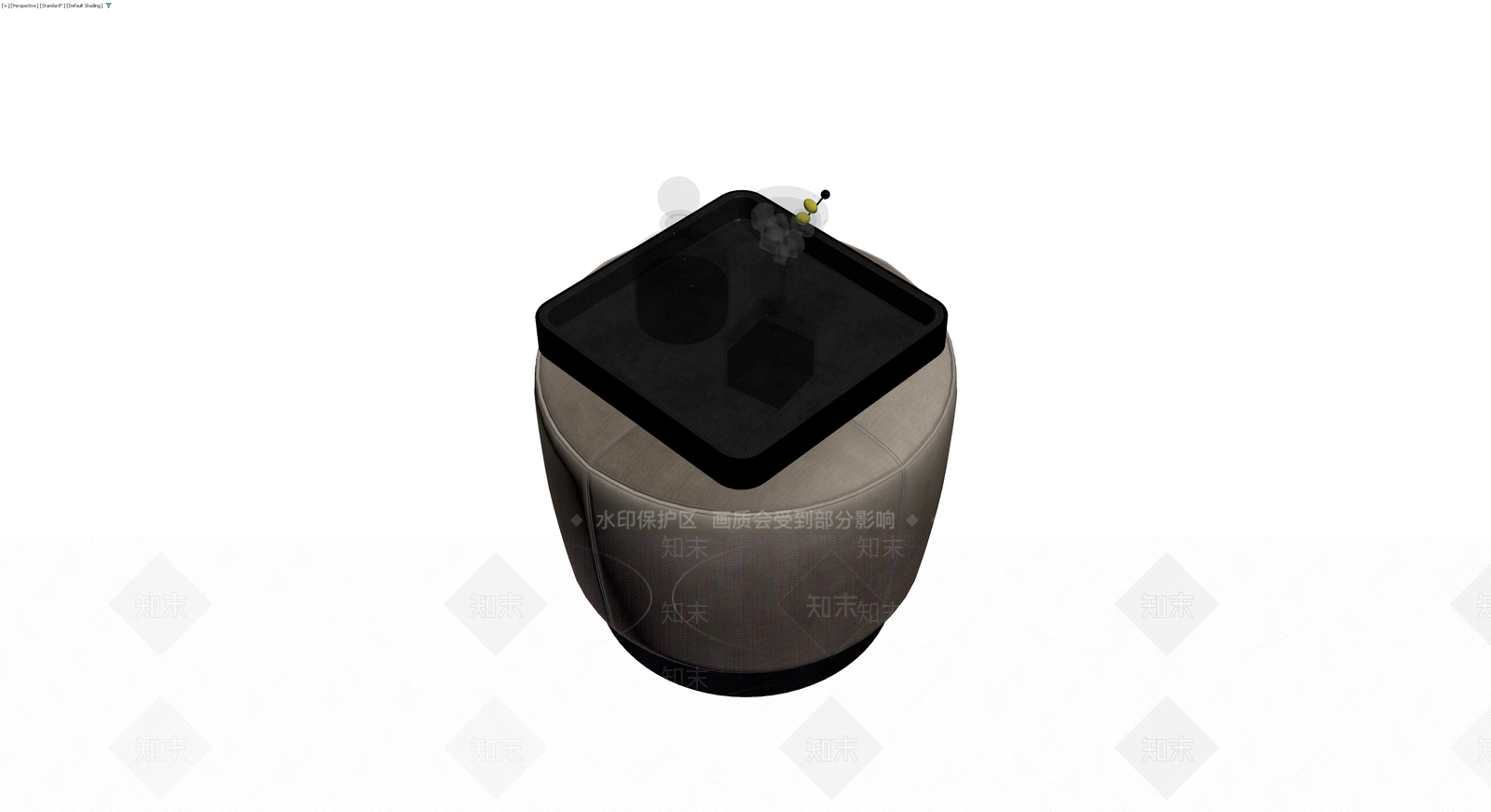 灰色软包边几3D模型下载【ID:1230009432】