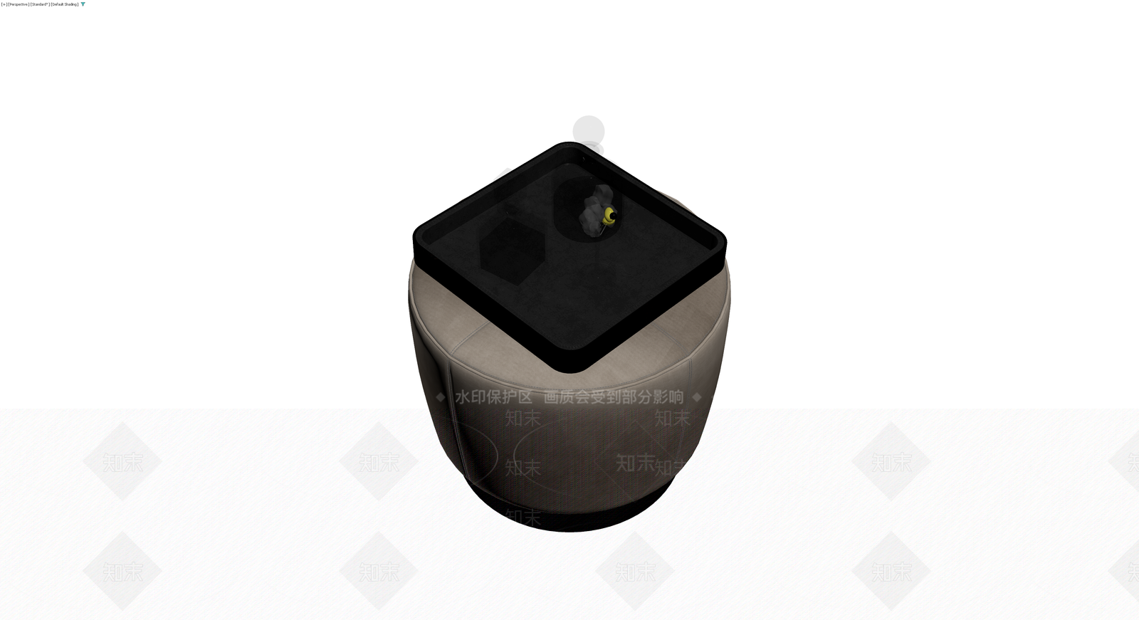 灰色软包边几3D模型下载【ID:1230009432】