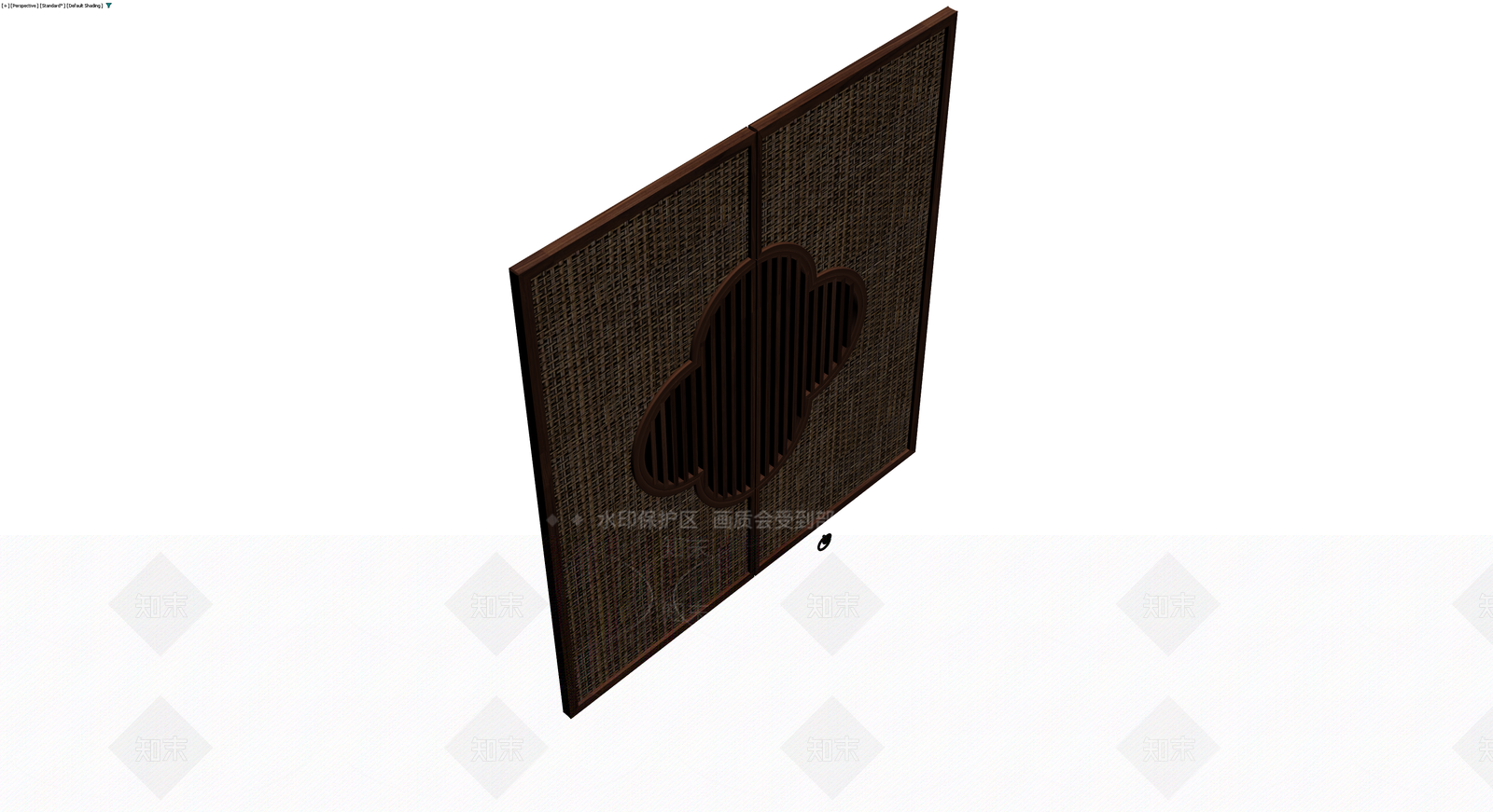 中式双开藤编屏风3D模型下载【ID:1230623769】