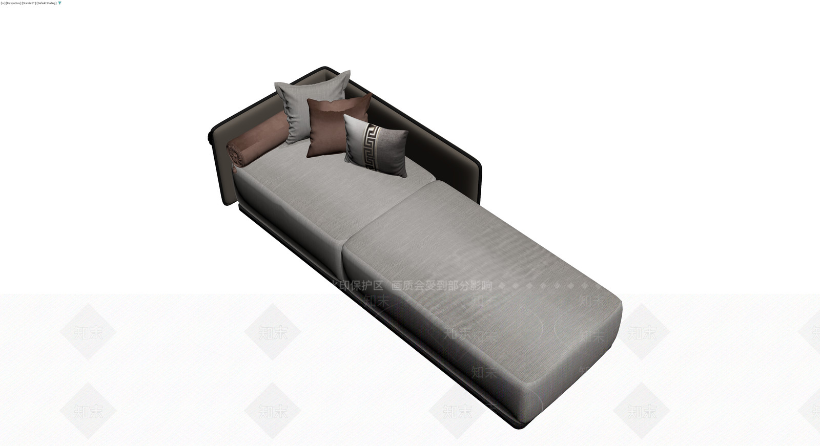 现代风格带靠枕沙发3D模型下载【ID:1230542338】