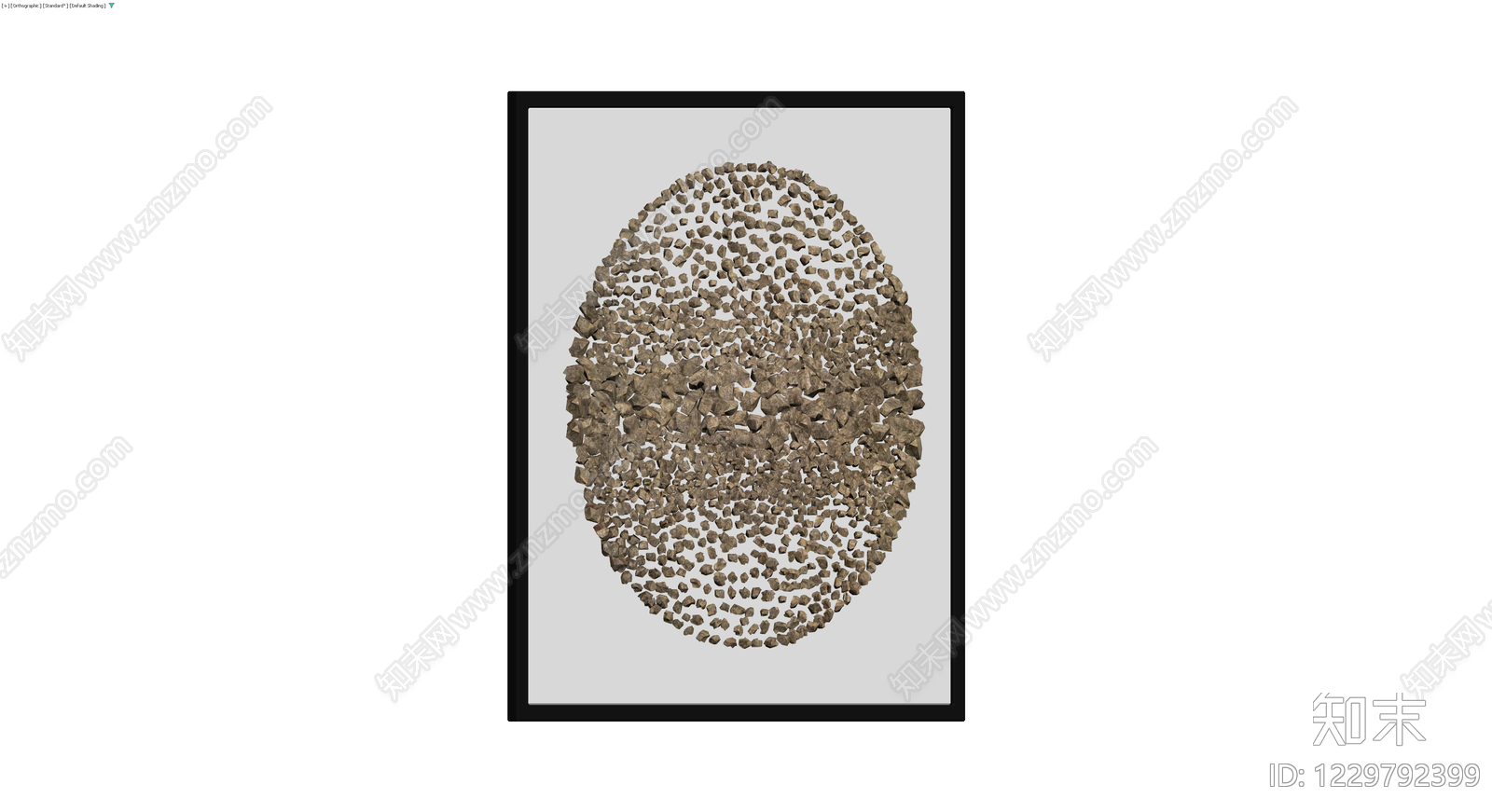石纹指纹浮雕装饰画3D模型下载【ID:1229792399】