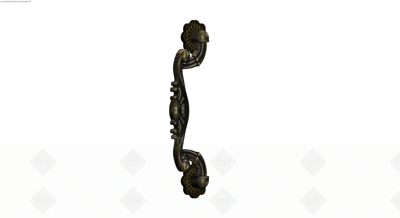 复古金属雕花门把手3D模型下载【ID:1229899637】