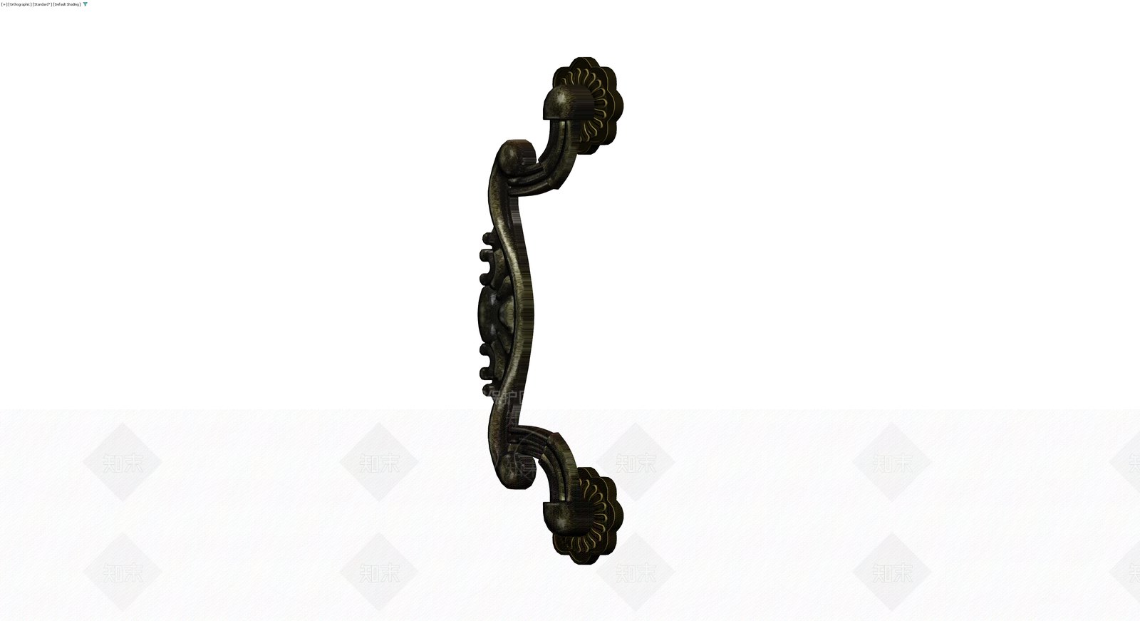 复古金属雕花门把手3D模型下载【ID:1229899637】