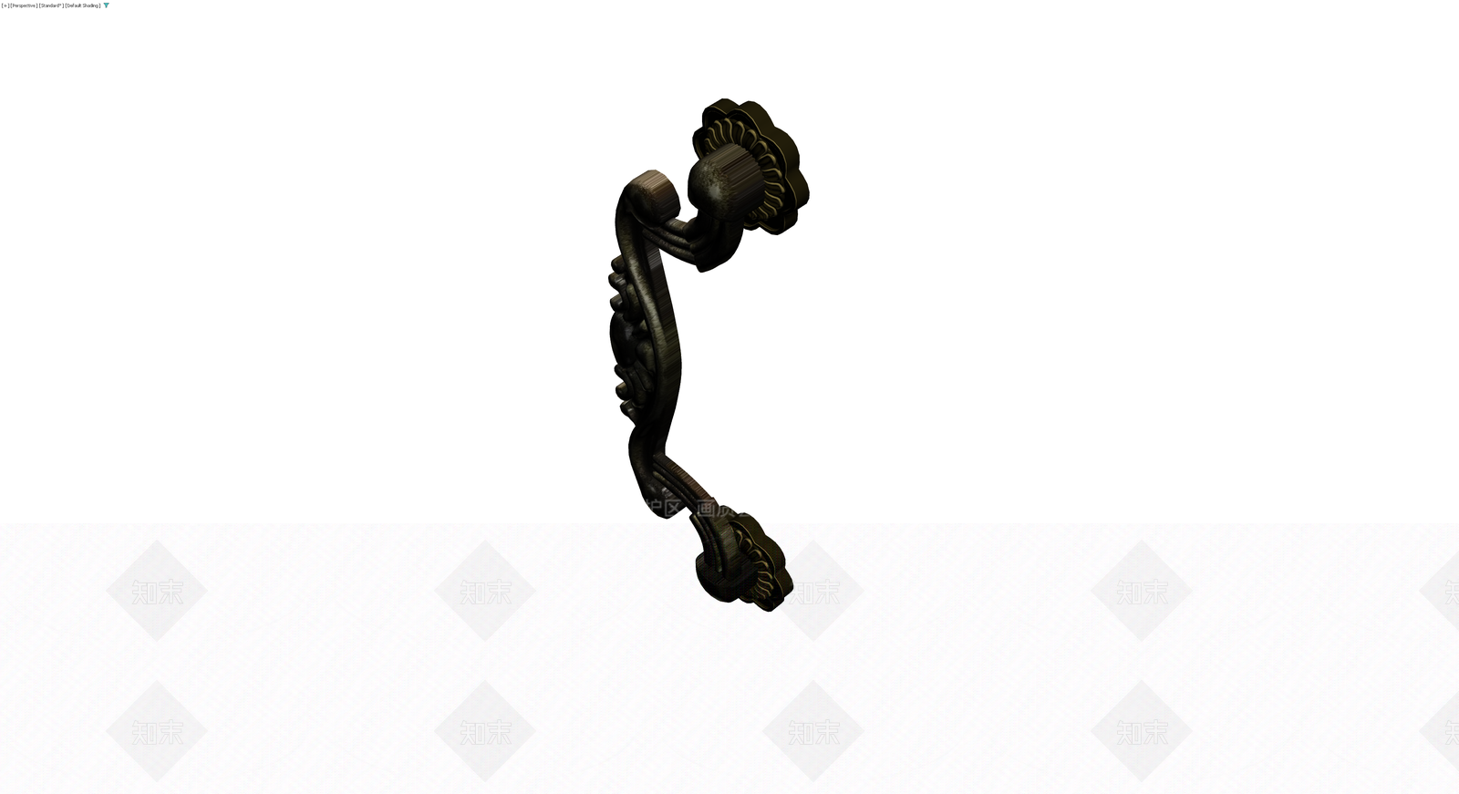 复古金属雕花门把手3D模型下载【ID:1229899637】