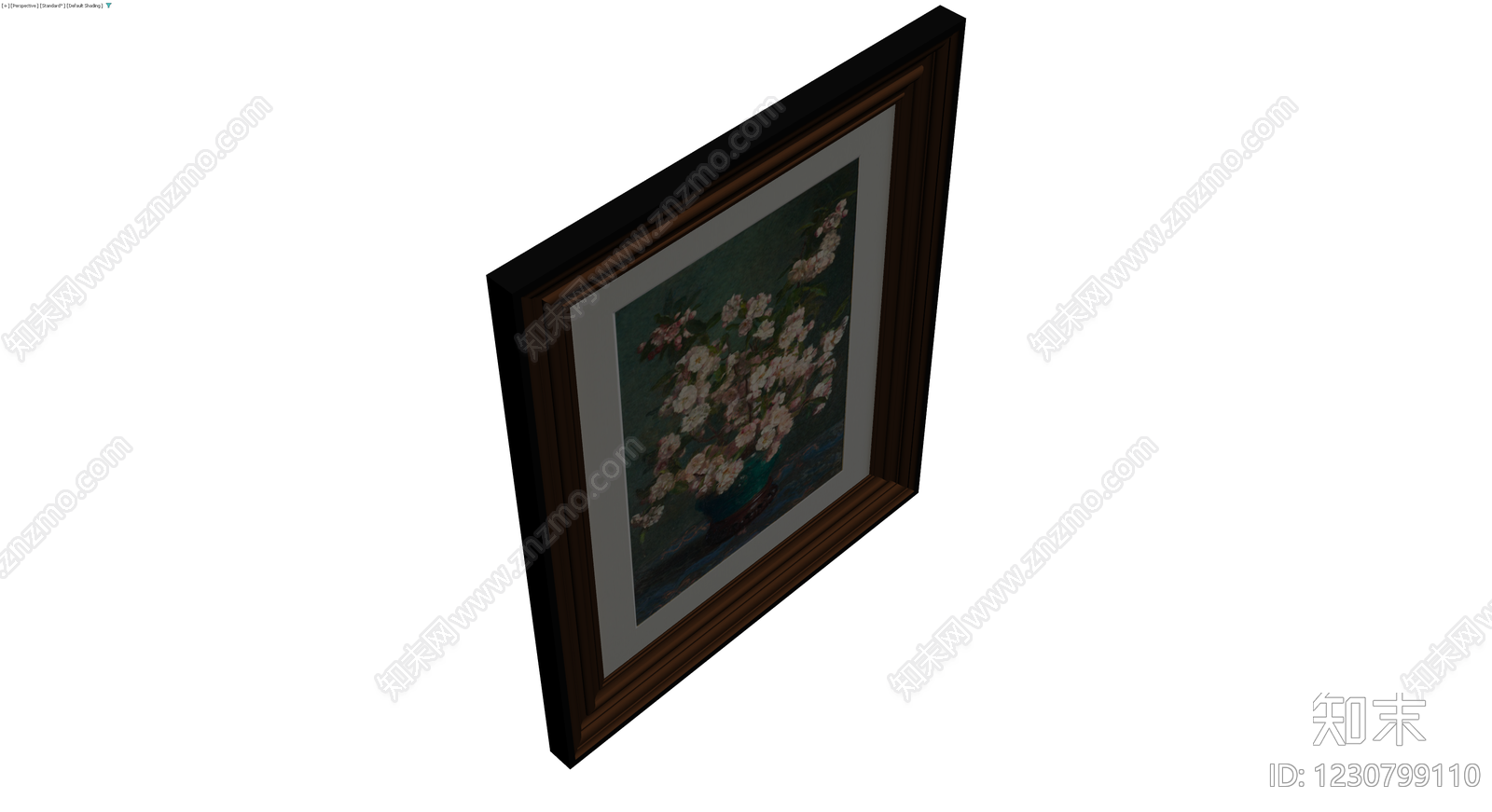 带框花卉静物装饰画3D模型下载【ID:1230799110】