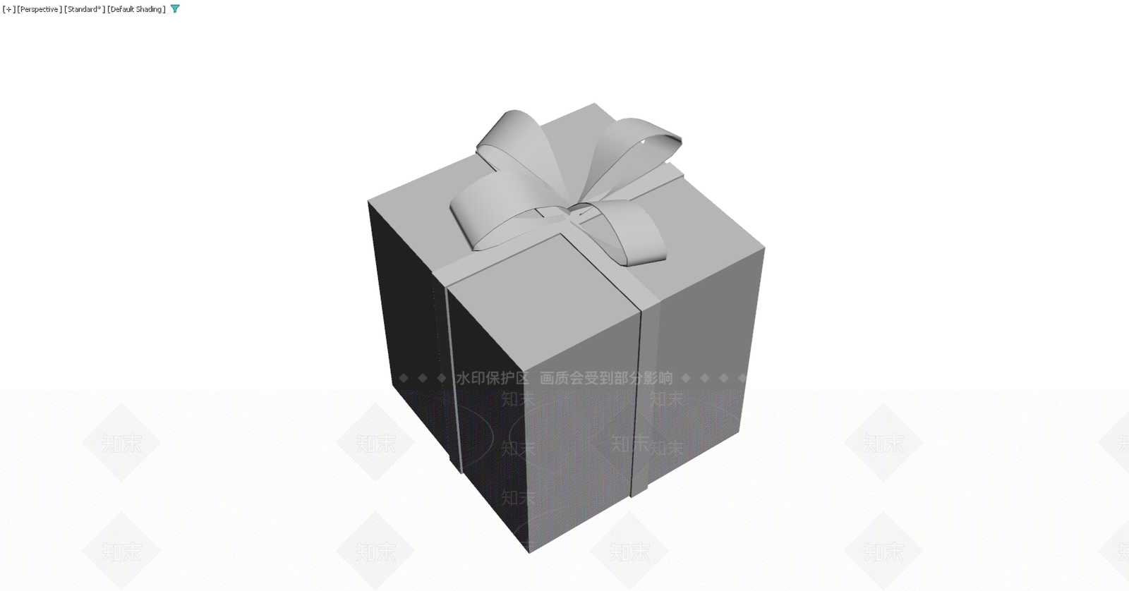 灰色系带结礼品盒3D模型下载【ID:1229592122】