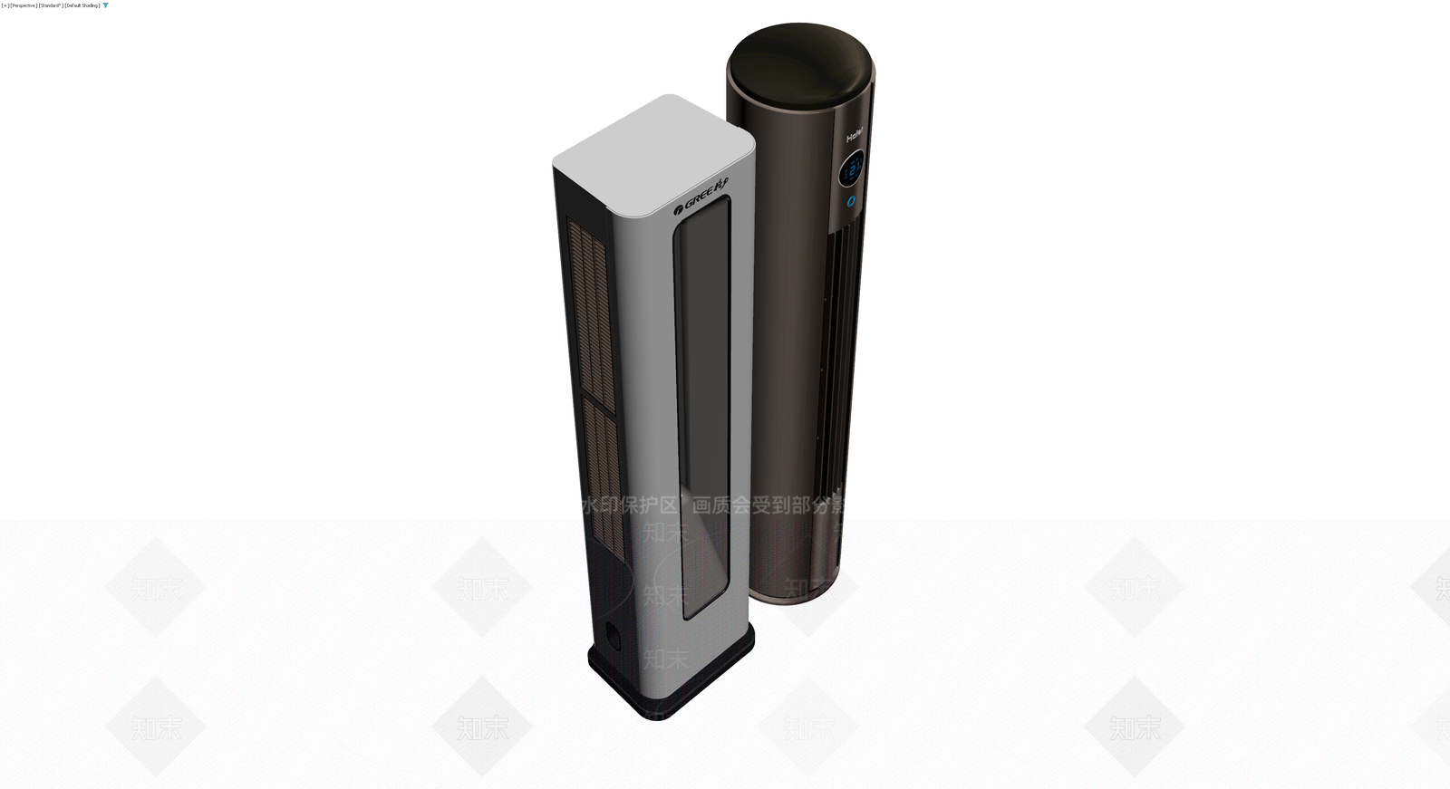 格力海尔立式空调组合3D模型下载【ID:1230593301】