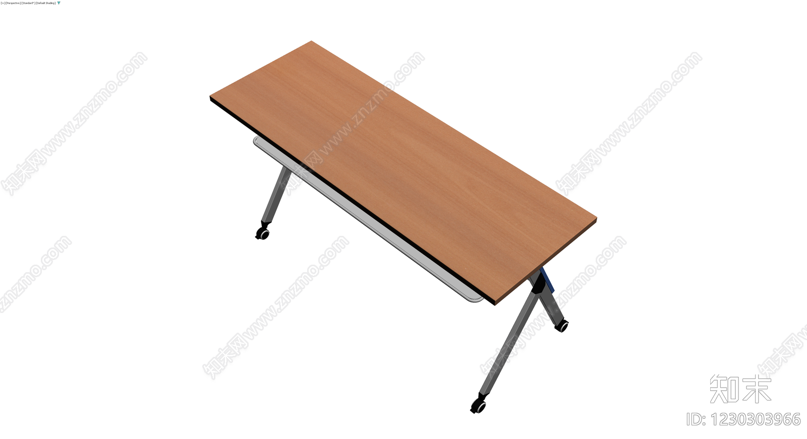 带脚轮木质会议桌3D模型下载【ID:1230303966】