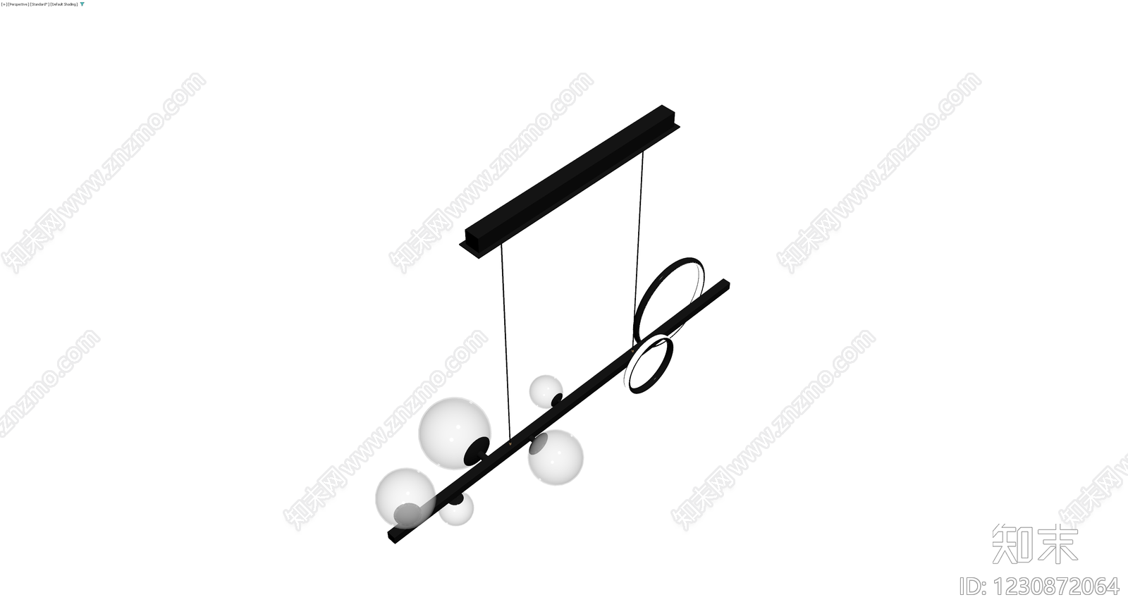 现代风格吊灯模型3D模型下载【ID:1230872064】