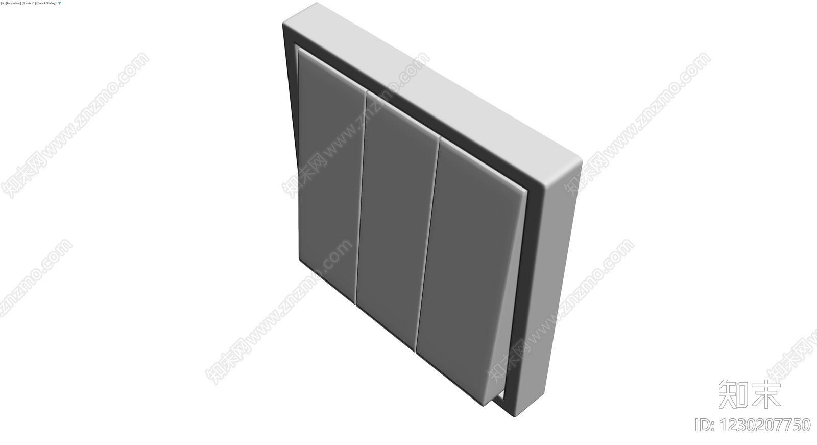 三开面板开关3D模型下载【ID:1230207750】