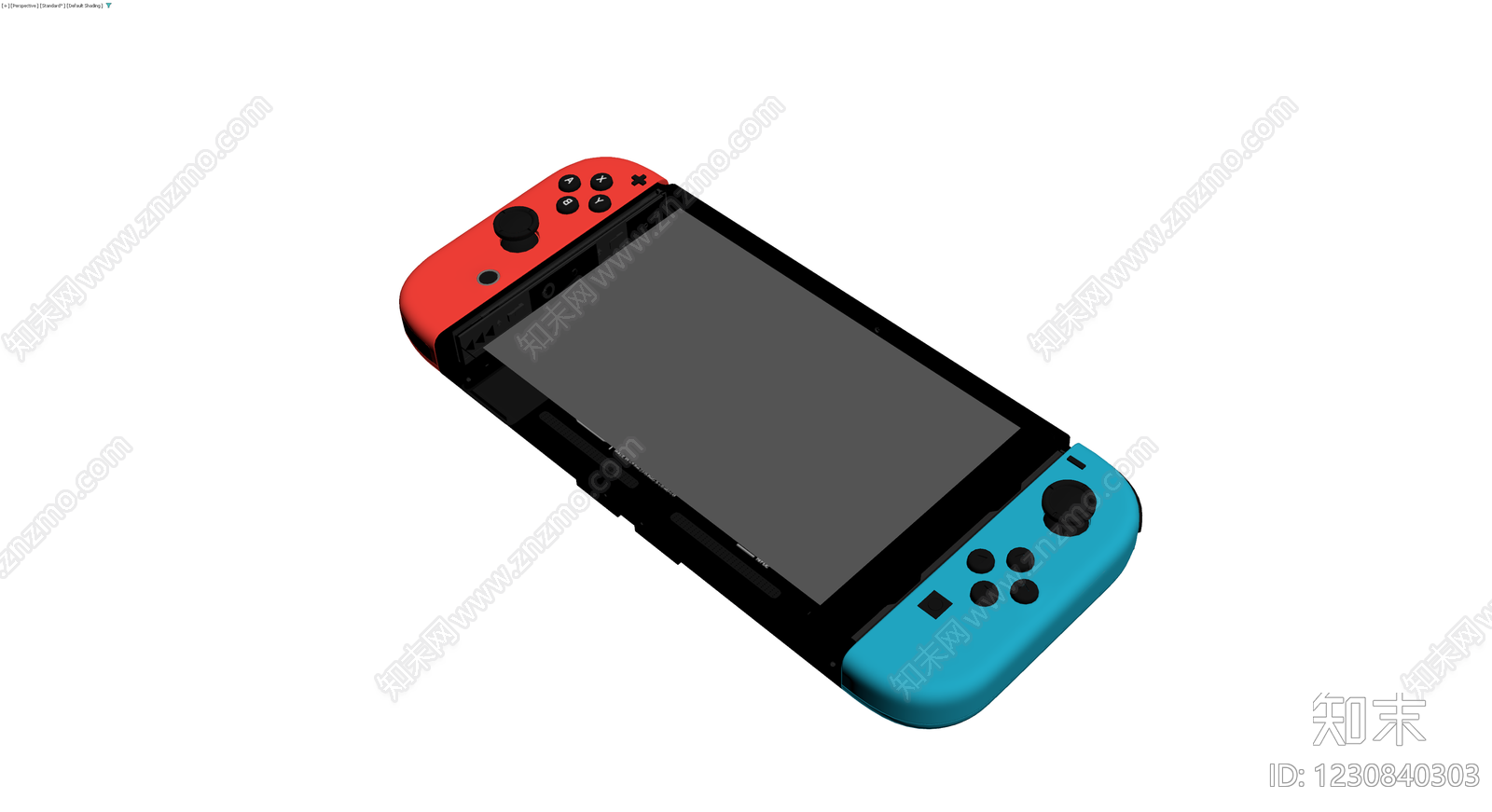 红蓝配色游戏机模型3D模型下载【ID:1230840303】