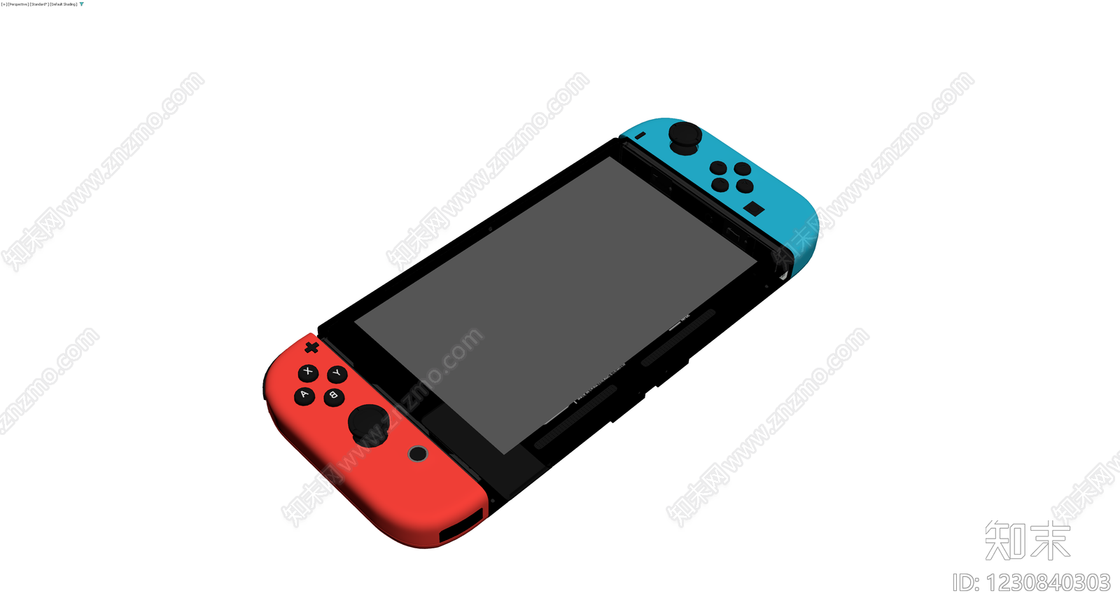 红蓝配色游戏机模型3D模型下载【ID:1230840303】
