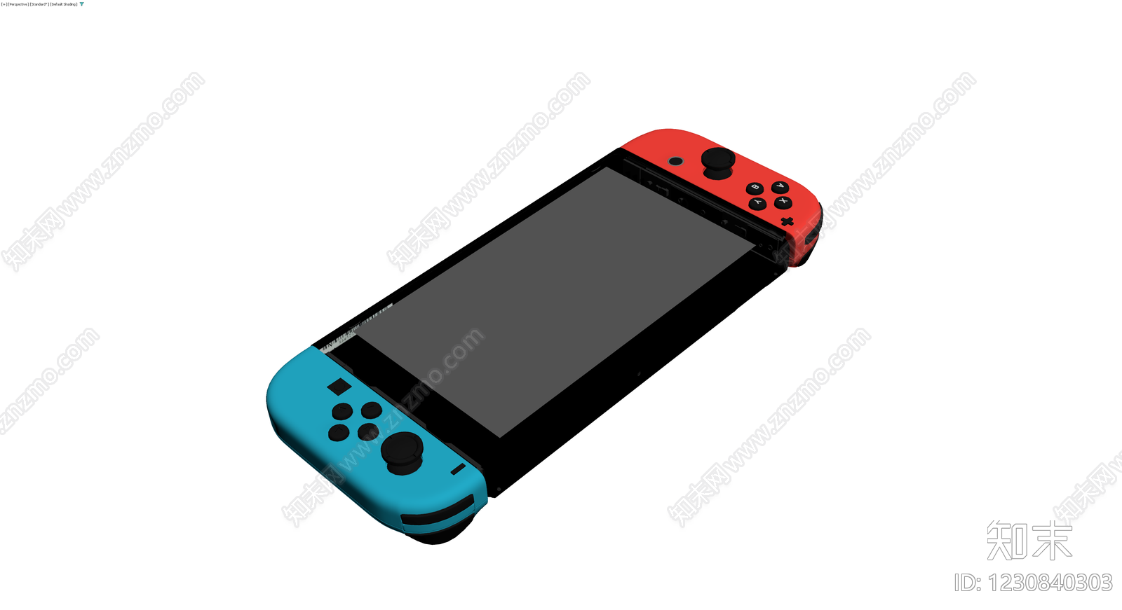 红蓝配色游戏机模型3D模型下载【ID:1230840303】