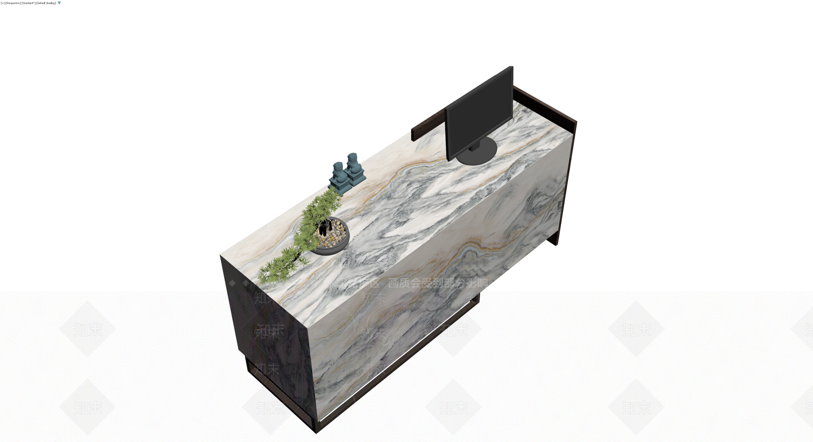 大理石接待台组合3D模型下载【ID:1230084027】