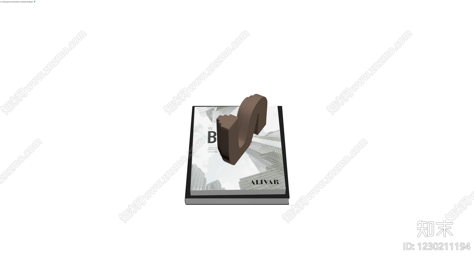 棕色波浪形雕塑摆件3D模型下载【ID:1230211194】
