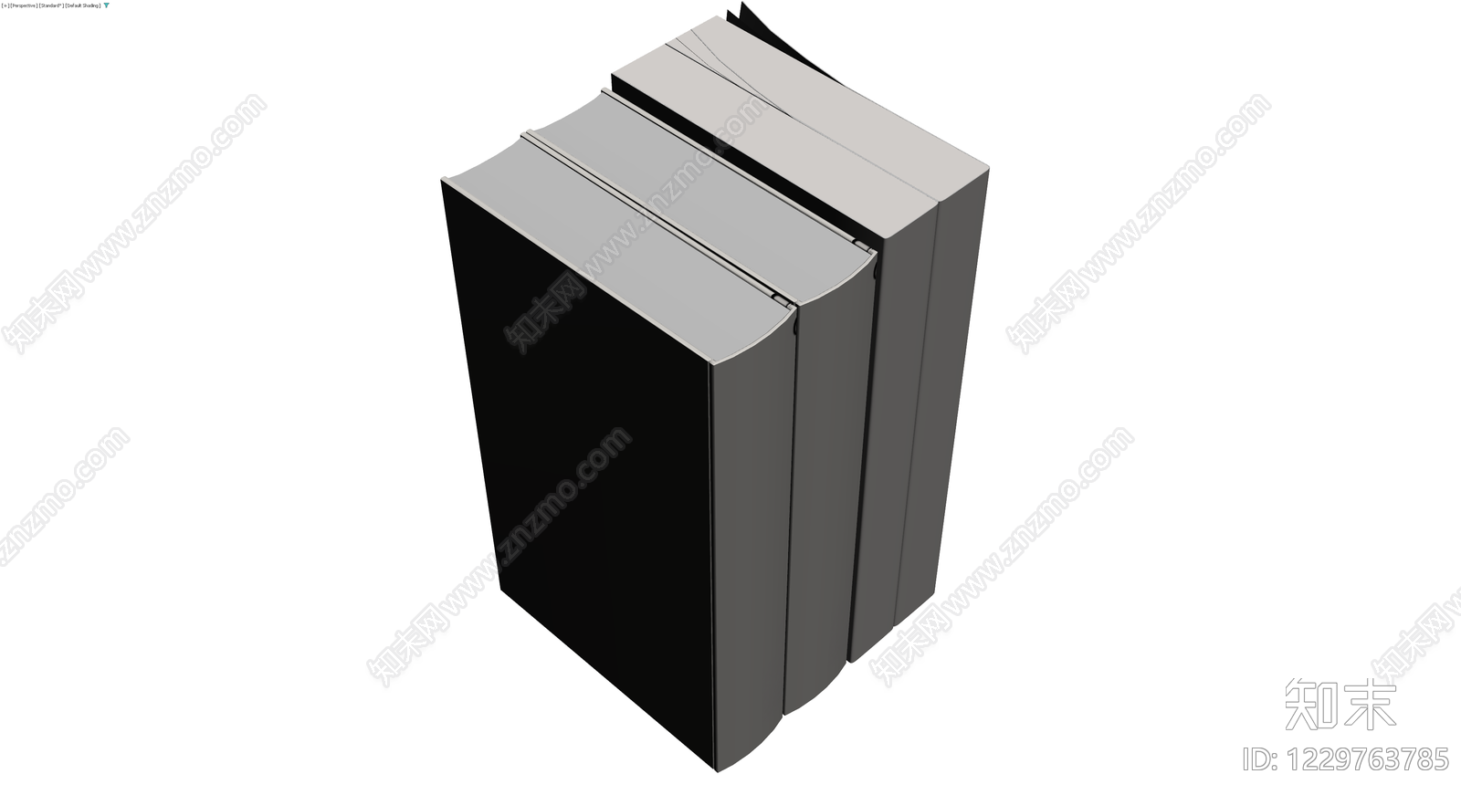 三本立体书籍模型3D模型下载【ID:1229763785】