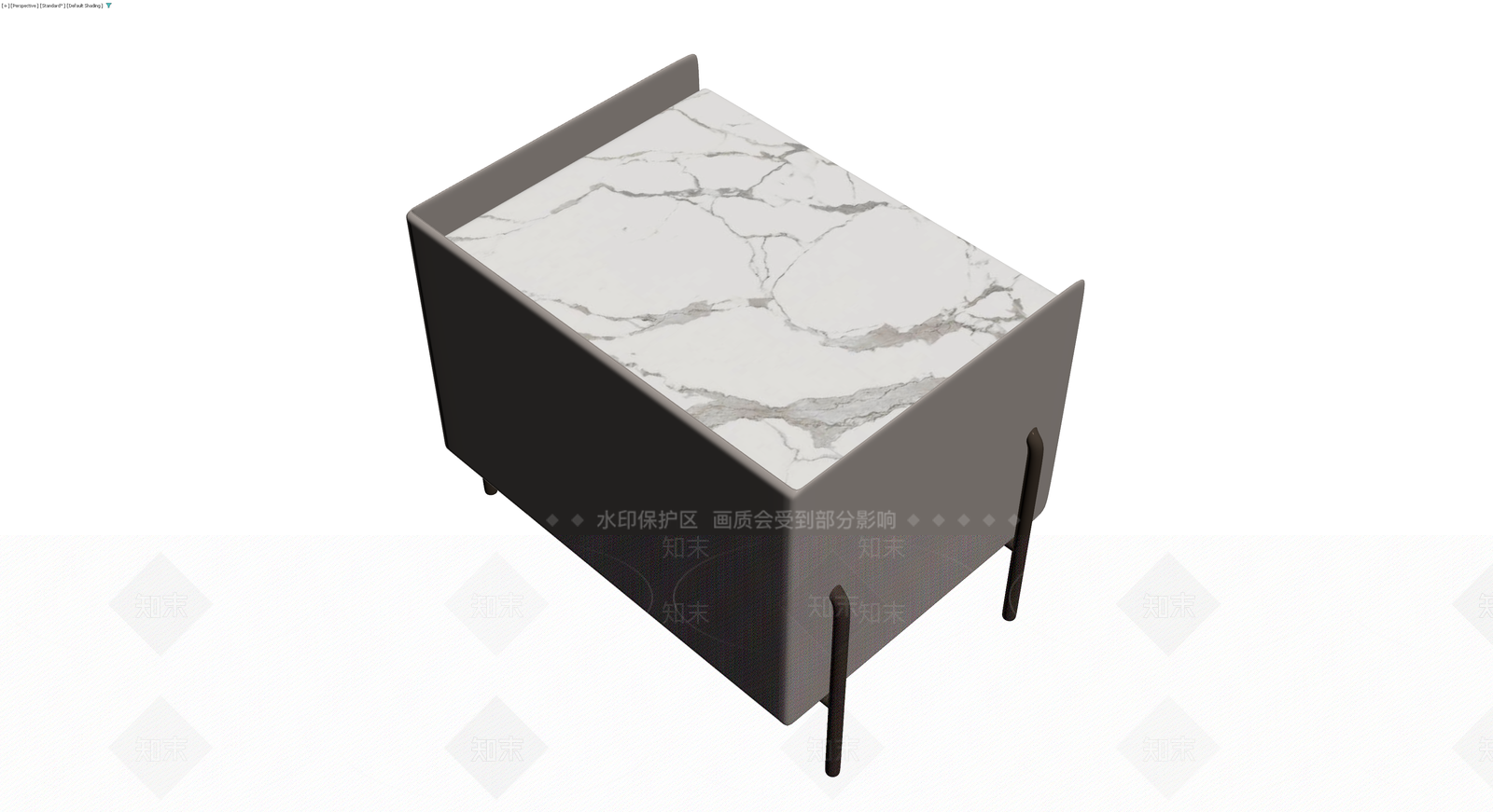 大理石面现代软包茶几3D模型下载【ID:1230588131】