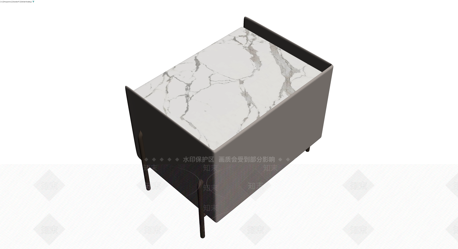 大理石面现代软包茶几3D模型下载【ID:1230588131】
