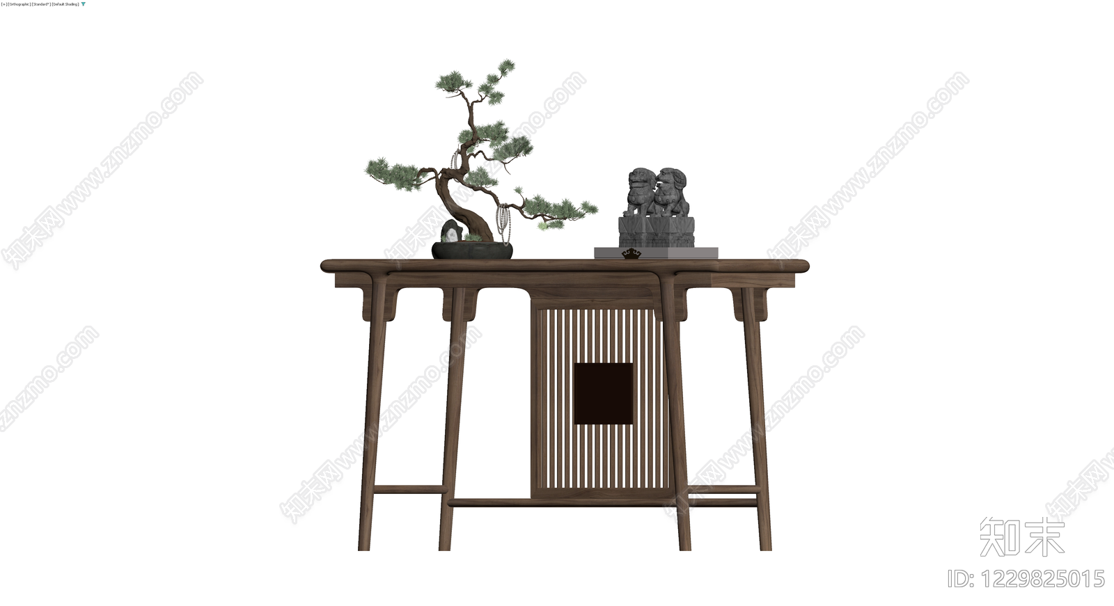中式条案盆栽狮子组合3D模型下载【ID:1229825015】