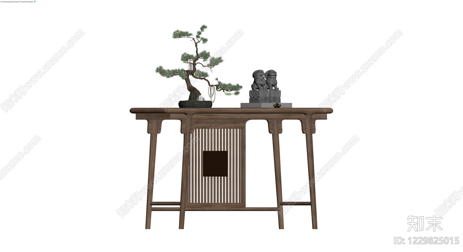 中式条案盆栽狮子组合3D模型下载【ID:1229825015】