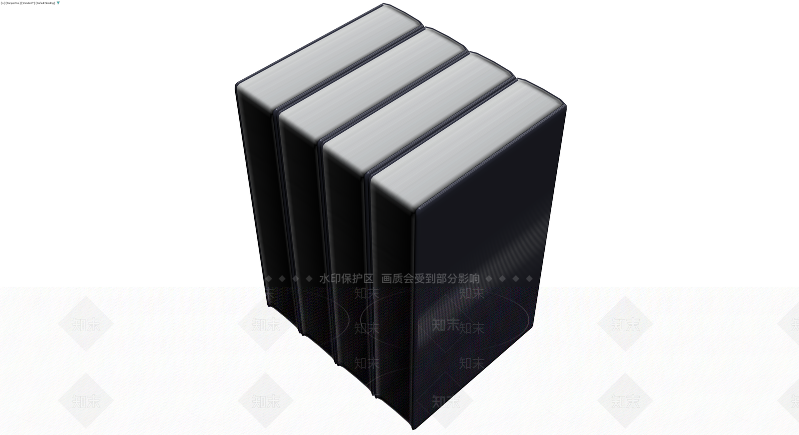四卷本精装书籍组合3D模型下载【ID:1229636065】