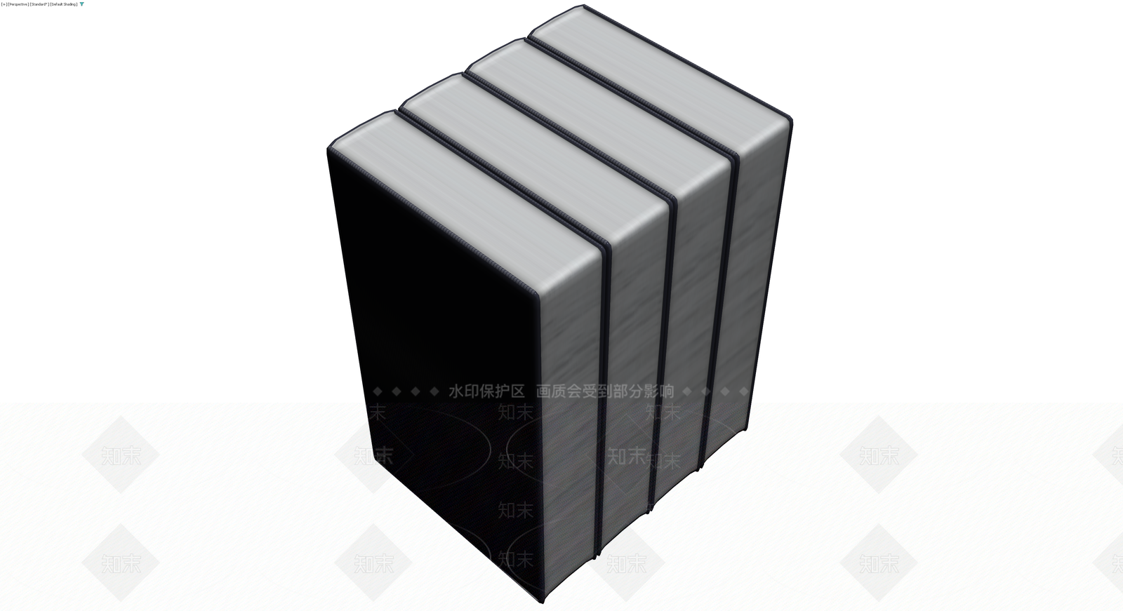 四卷本精装书籍组合3D模型下载【ID:1229636065】