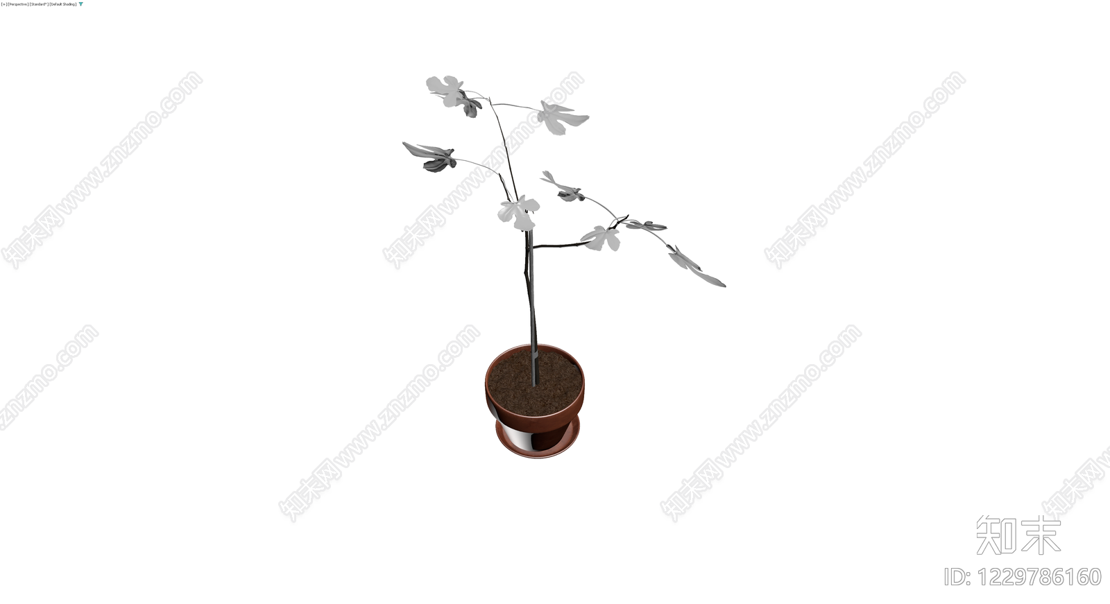 盆栽植物（灰模）3D模型下载【ID:1229786160】