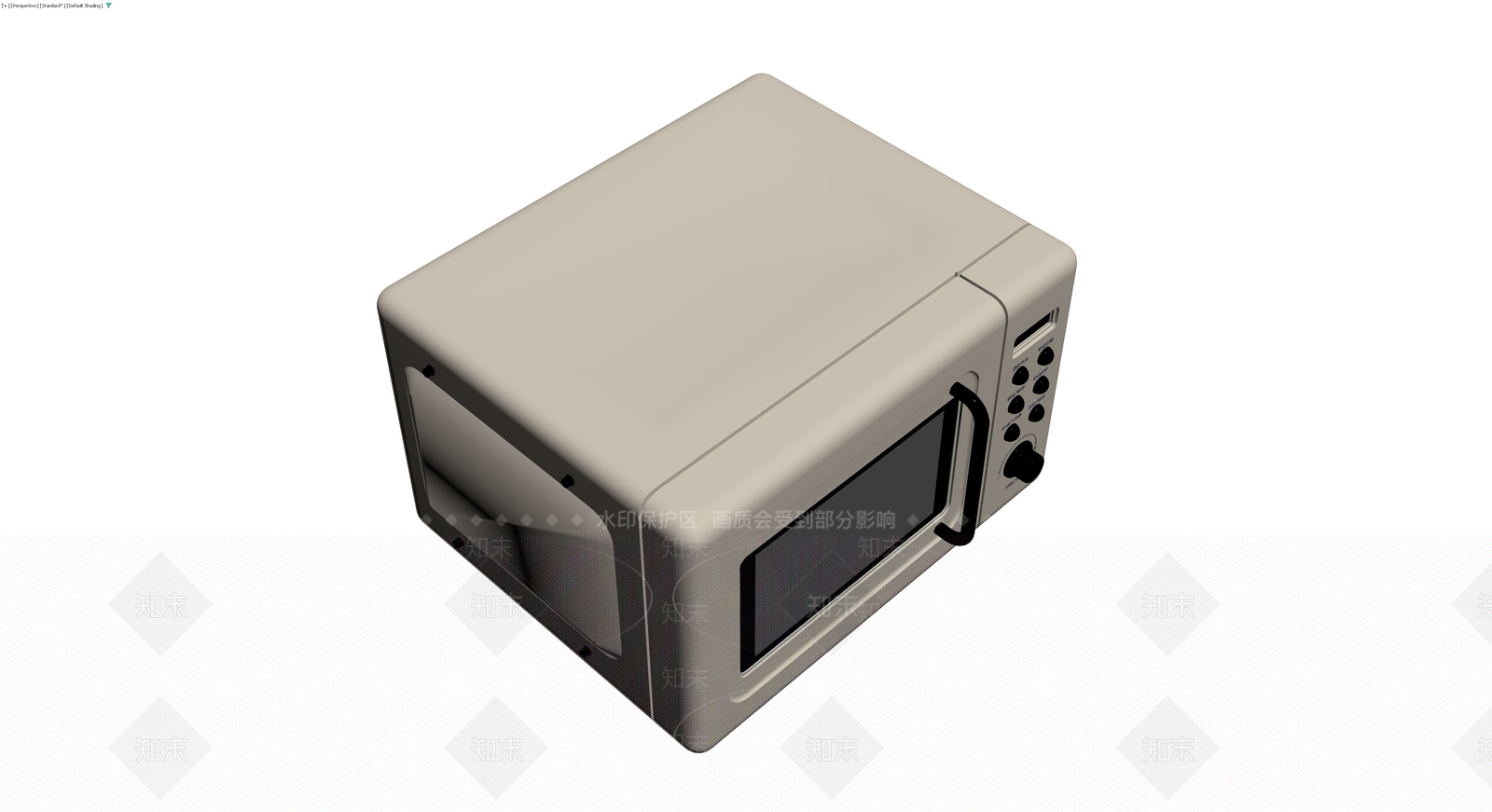 米色微波炉模型3D模型下载【ID:1229638018】