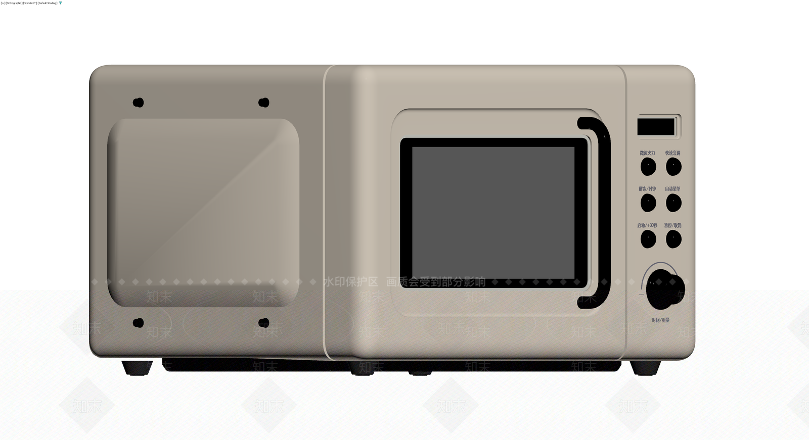 米色微波炉模型3D模型下载【ID:1229638018】