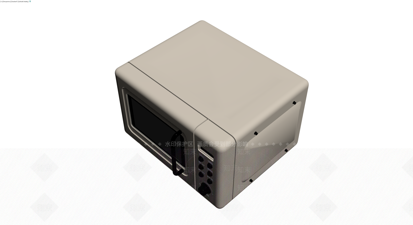 米色微波炉模型3D模型下载【ID:1229638018】