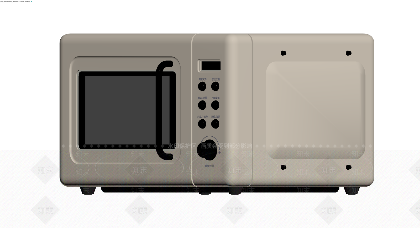 米色微波炉模型3D模型下载【ID:1229638018】