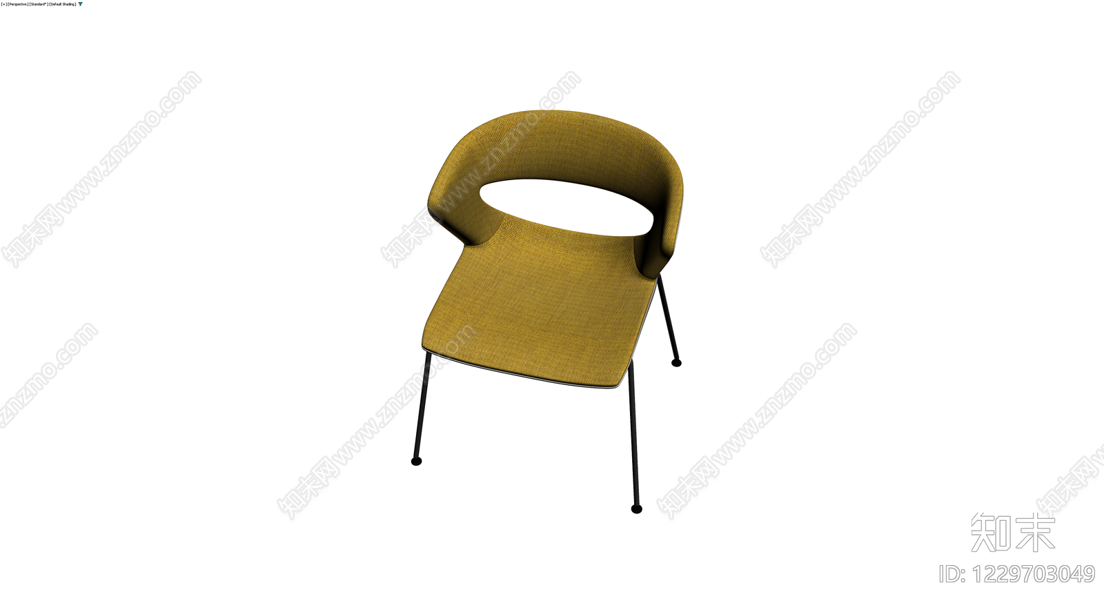 黄色织物休闲椅3D模型下载【ID:1229703049】