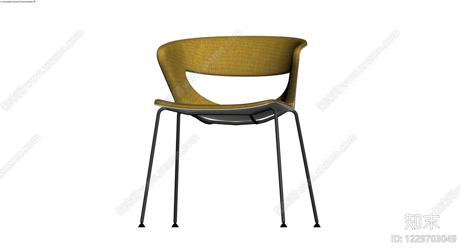 黄色织物休闲椅3D模型下载【ID:1229703049】