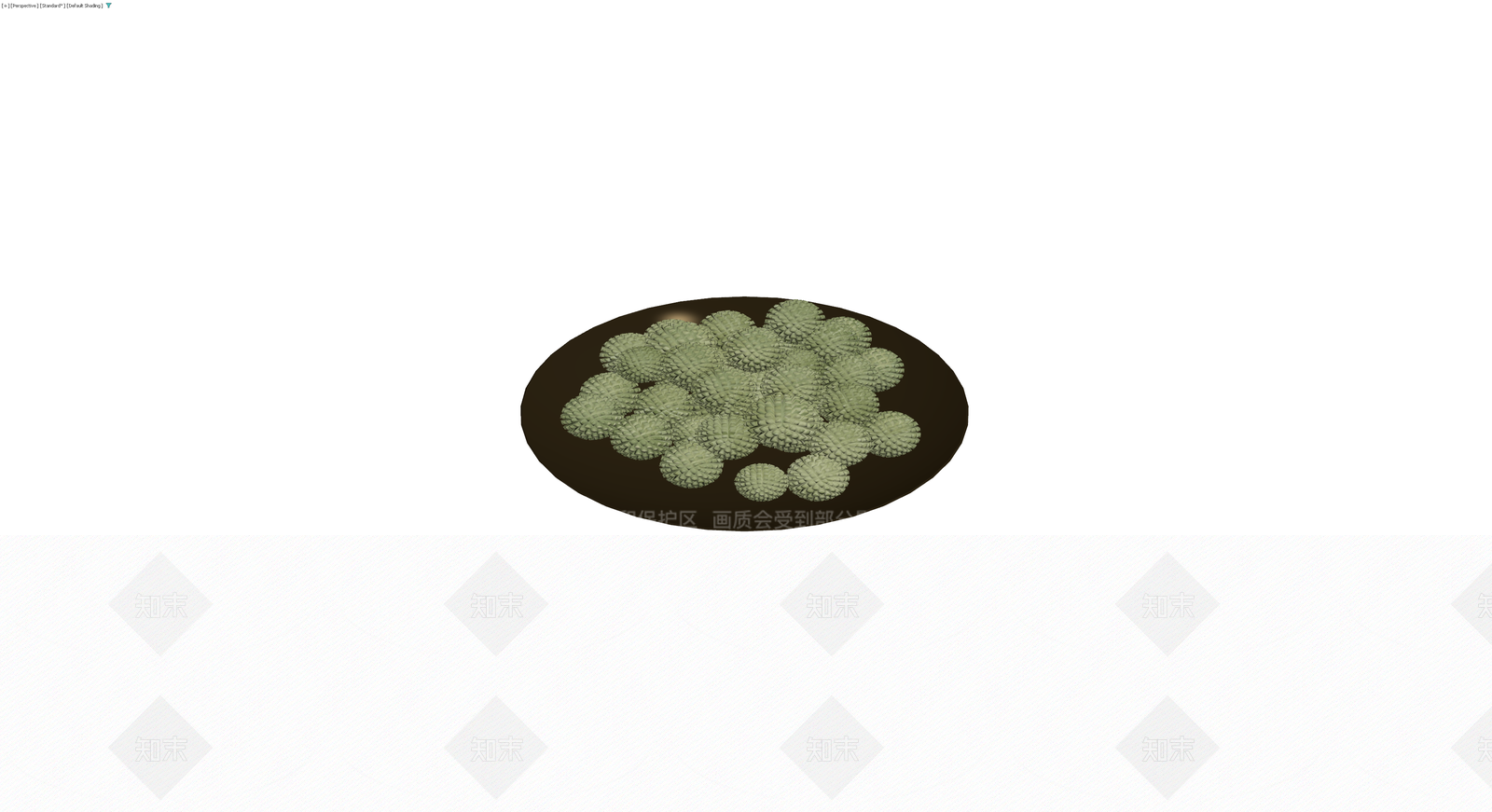 黑盘盛装绿色植物模型3D模型下载【ID:1230560945】