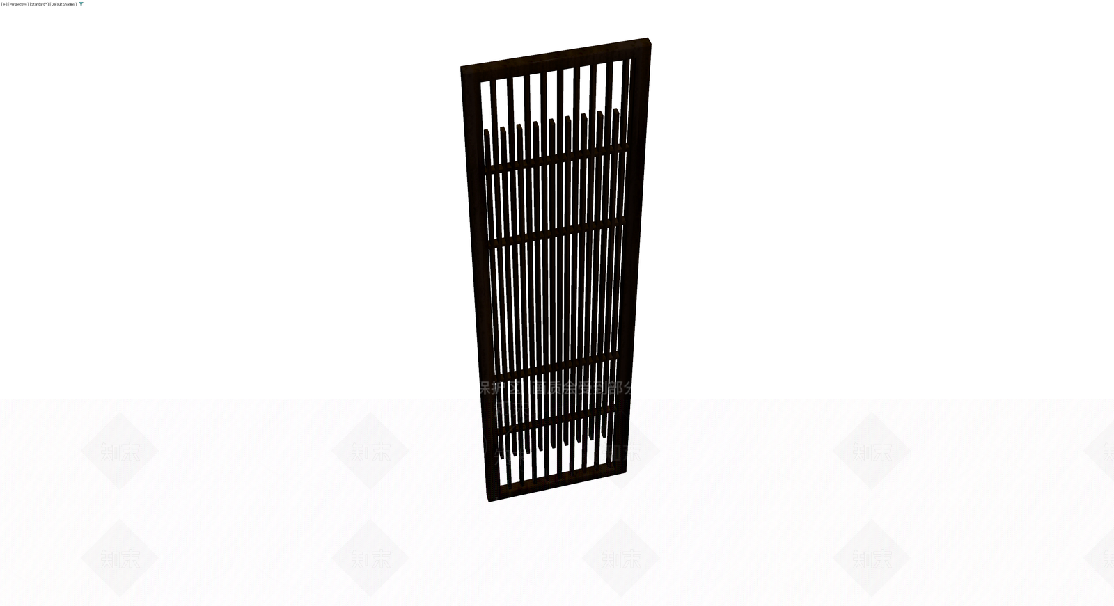 深色木质竖条格栅屏风3D模型下载【ID:1230766032】