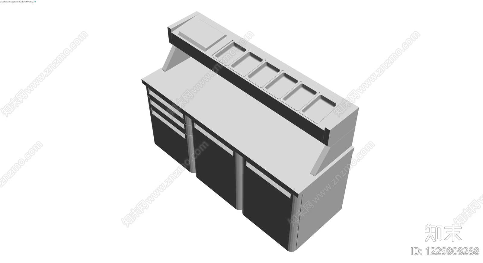 商用不锈钢料理台3D模型下载【ID:1229808288】