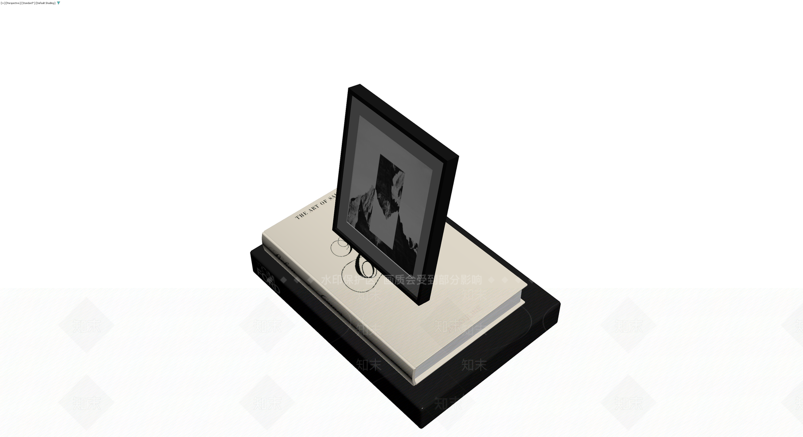 书籍与相框组合摆件3D模型下载【ID:1229601182】