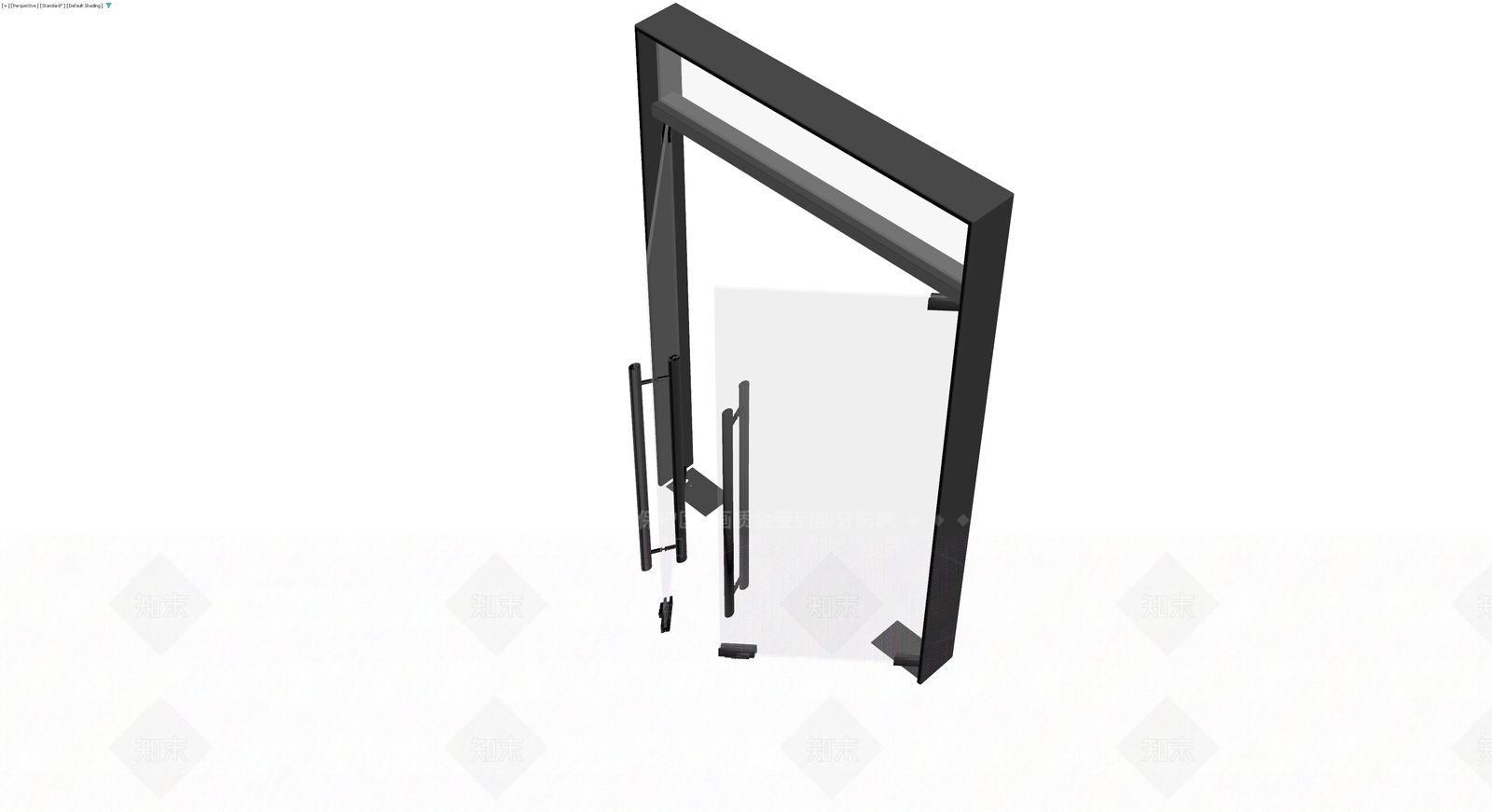 现代黑框玻璃门3D模型下载【ID:1229952251】